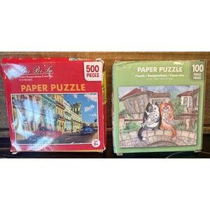 Bei Bi La Jigsaw Puzzle 500 Piece Beautiful Architecture Street Scene Lot of 4